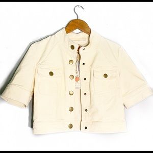 Anthropologie | Tulle suede half Jacket